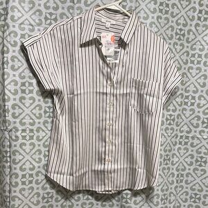 Mine Black and White Striped Shirt